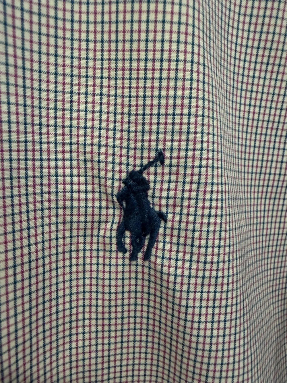 Polo by Ralph Lauren Men's blue and red Micro-Check Dress Shirt